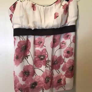 Strapless flower blouse/shirt